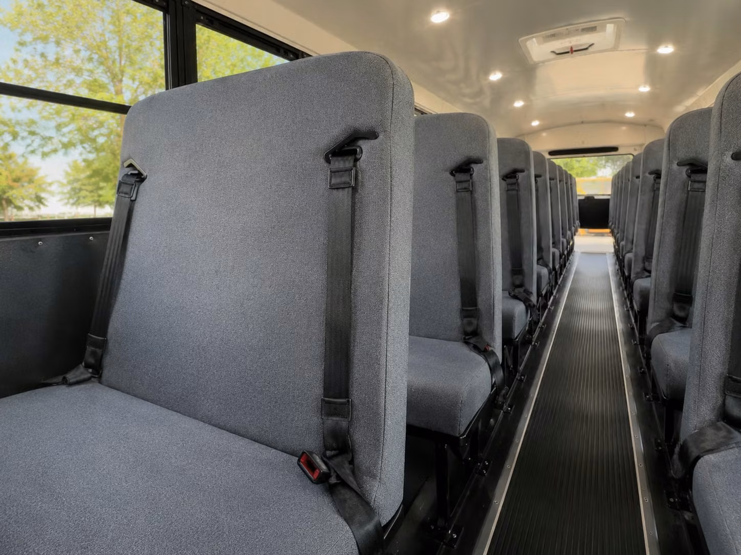 school bus inside