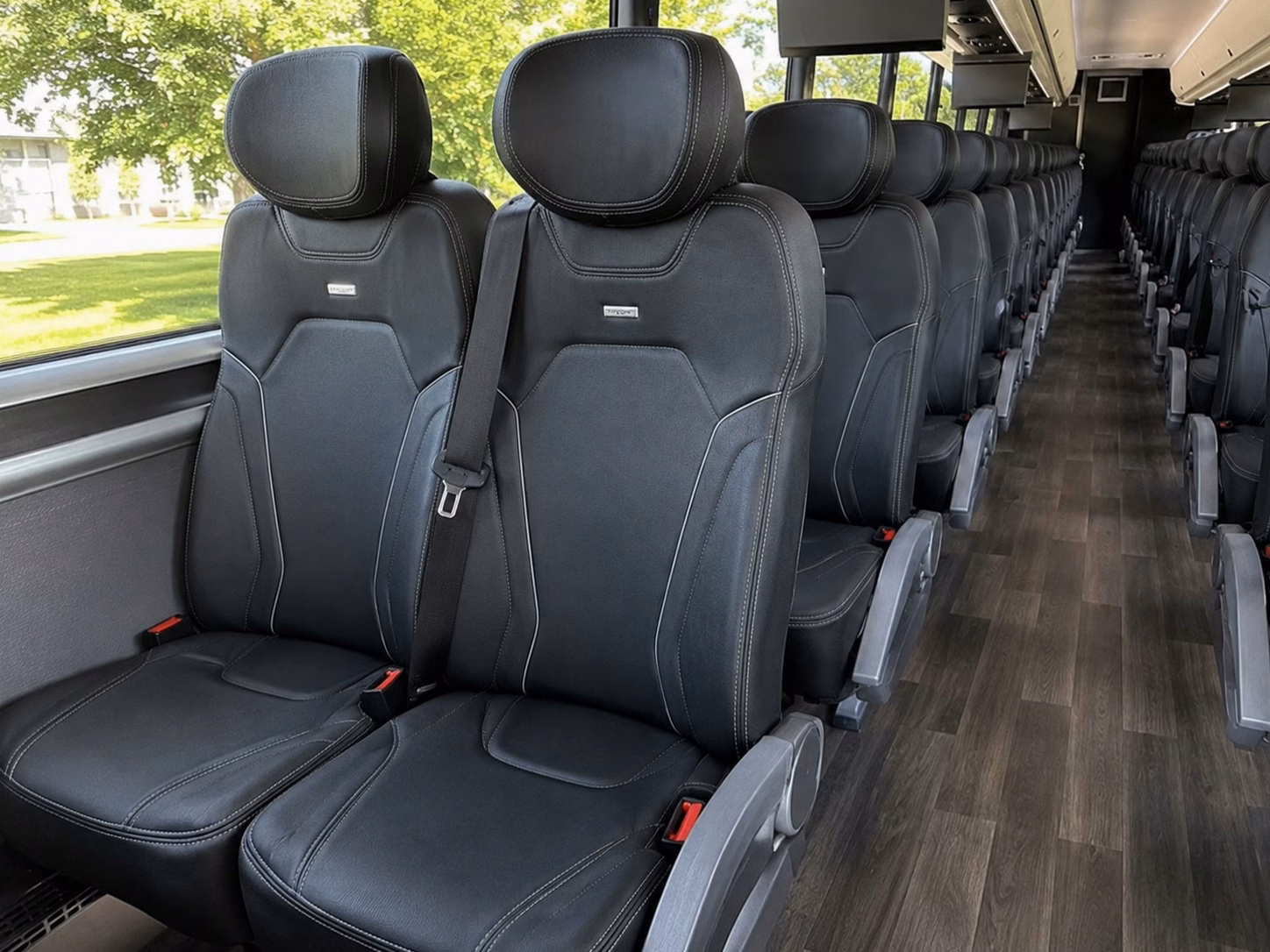 spokane charter bus rental interior